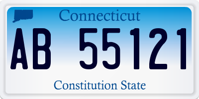 CT license plate AB55121