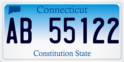 CT license plate AB55122