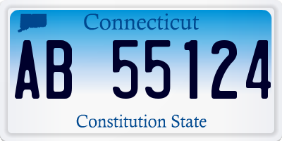 CT license plate AB55124