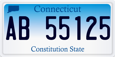 CT license plate AB55125