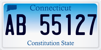 CT license plate AB55127