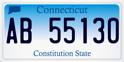 CT license plate AB55130