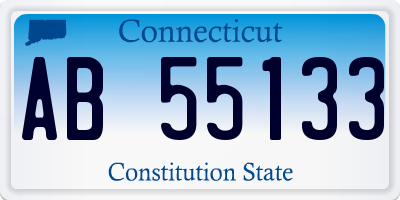 CT license plate AB55133