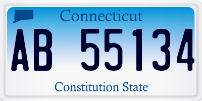 CT license plate AB55134