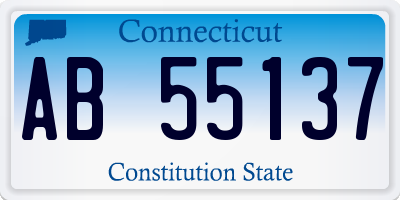 CT license plate AB55137
