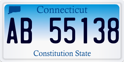 CT license plate AB55138