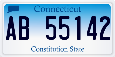 CT license plate AB55142