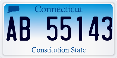 CT license plate AB55143