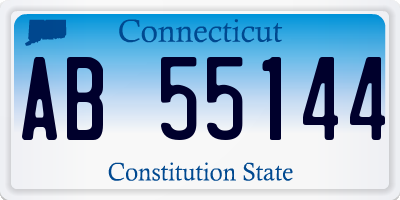 CT license plate AB55144