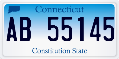 CT license plate AB55145