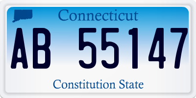 CT license plate AB55147