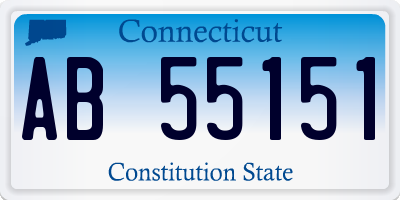 CT license plate AB55151