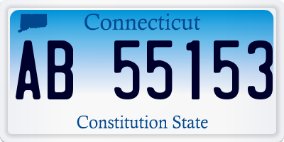 CT license plate AB55153