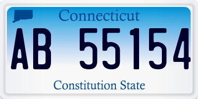 CT license plate AB55154