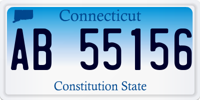 CT license plate AB55156