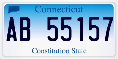 CT license plate AB55157