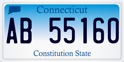 CT license plate AB55160