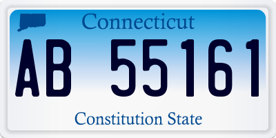 CT license plate AB55161