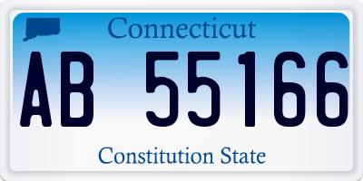 CT license plate AB55166