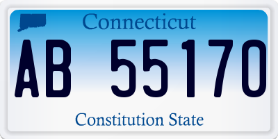 CT license plate AB55170