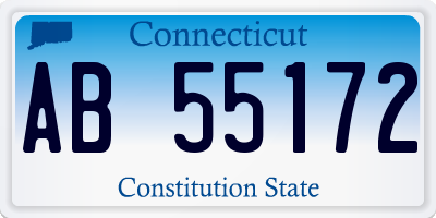 CT license plate AB55172