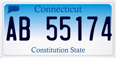 CT license plate AB55174