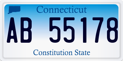 CT license plate AB55178