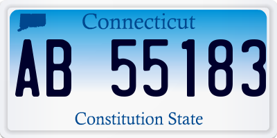 CT license plate AB55183