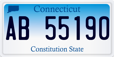 CT license plate AB55190
