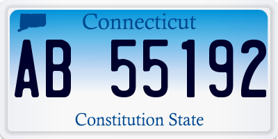 CT license plate AB55192