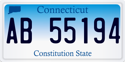 CT license plate AB55194