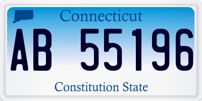 CT license plate AB55196