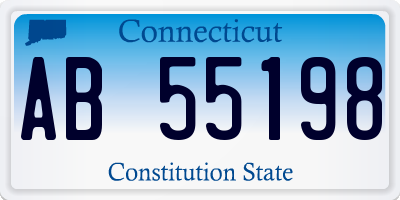 CT license plate AB55198