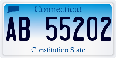 CT license plate AB55202