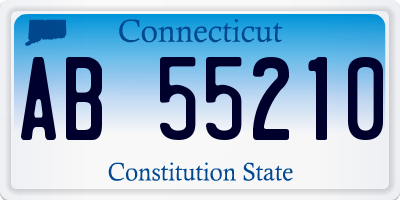 CT license plate AB55210