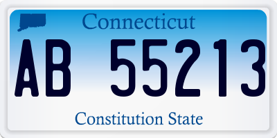 CT license plate AB55213