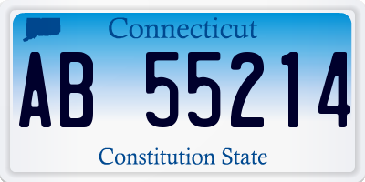 CT license plate AB55214
