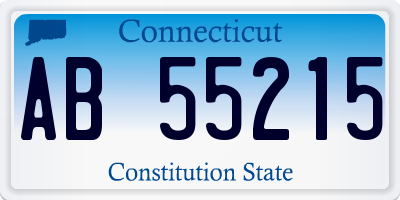 CT license plate AB55215