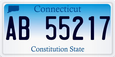 CT license plate AB55217