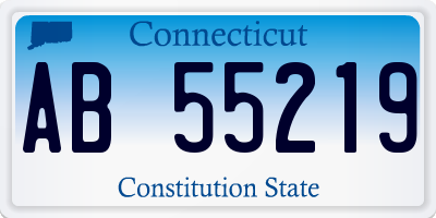 CT license plate AB55219