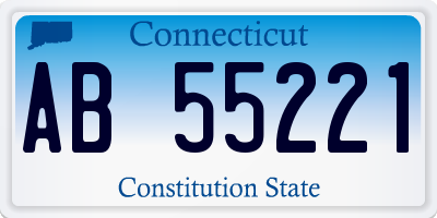 CT license plate AB55221