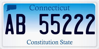 CT license plate AB55222