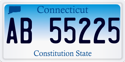 CT license plate AB55225