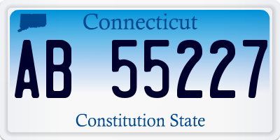 CT license plate AB55227