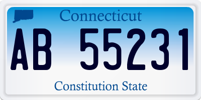 CT license plate AB55231