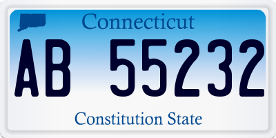 CT license plate AB55232