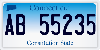 CT license plate AB55235