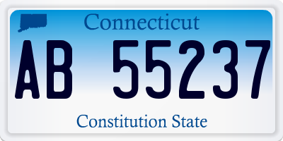 CT license plate AB55237