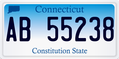 CT license plate AB55238