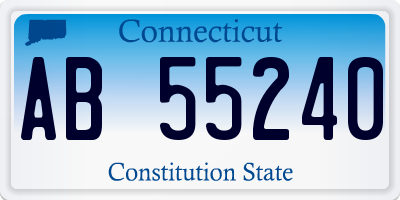 CT license plate AB55240